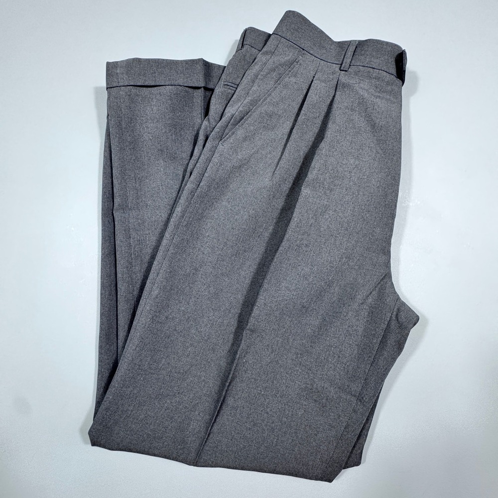 VICTORIO CUTURE Mens Grey Pleated Dress Pants Trousers Size‎ 36x32